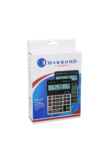 14 HANELİ  HESAP MAKİNESİ  GÜNEŞ ENERJİLİ - PİLLİ   112 ADIM KONTROLÜ   19.5 X 14.3 X 3.5CM   300GR (5637)