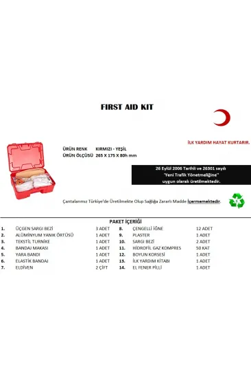 Küçük İlk Yardım Seti First Aid Kit (5637) Küçük İlk Yardım Seti First Aid Kit (5637)