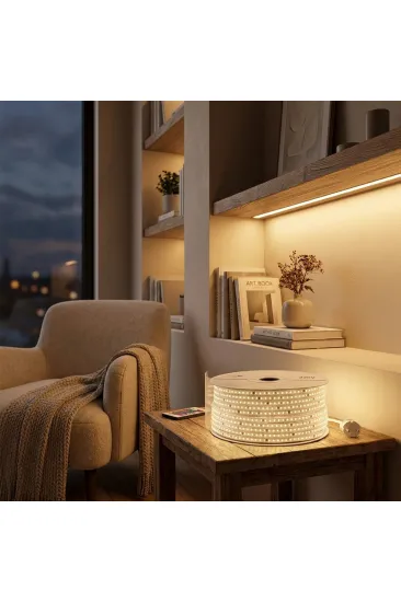 100MT 3000K - GÜN IŞIK DIŞ MEKAN ŞERİT LED 220V 120LED 348983 (5637) 100MT 3000K - GÜN IŞIK DIŞ MEKAN ŞERİT LED 220V 120LED 348983 (5637)