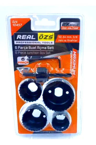 6 PARÇA BUAT AÇMA PANÇ SETİ 38-54MM- 3/8 HEX - ANAHTAR (5637) 6 PARÇA BUAT AÇMA PANÇ SETİ 38-54MM- 3/8 HEX - ANAHTAR (5637)