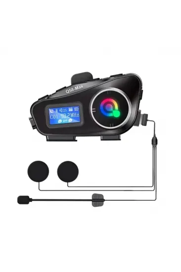Q58 Motorsikletler İçin Fener Özellikli SD Kart Bölümlü LCD Ekranlı Kablosuz Bluetooth Kulaklıklı – Suya Dayanıklı Kask Kulaklığı (5637) Q58 Motorsikletler İçin Fener Özellikli SD Kart Bölümlü LCD Ekranlı Kablosuz Bluetooth Kulaklıklı – Suya Dayanıklı Kask Kulaklığı (5637)