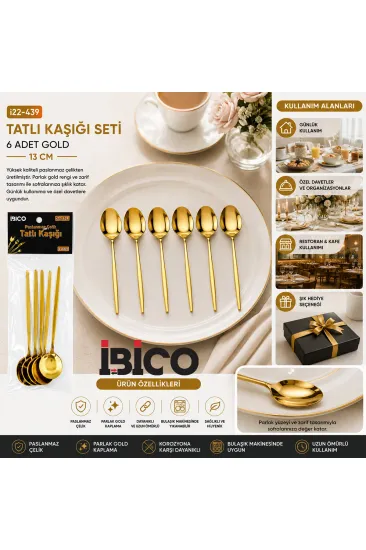 60 PARÇA GOLD TATLI KAŞIK SETİ 13CM - 1 PAKET İÇİNDE 6 ADET VARDIR - 10 PAKET GÖNDERİLİR (5637) 60 PARÇA GOLD TATLI KAŞIK SETİ 13CM - 1 PAKET İÇİNDE 6 ADET VARDIR - 10 PAKET GÖNDERİLİR (5637)