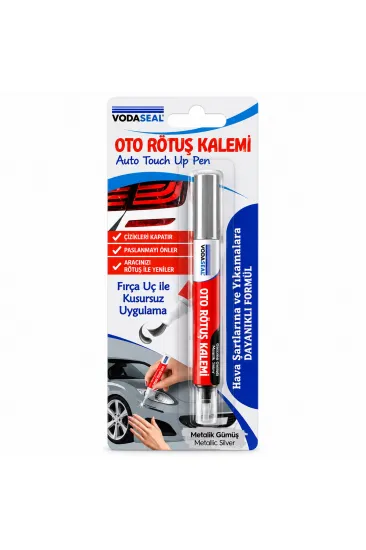 12 ADET METALİK GÜMÜŞ OTO RÖTUŞ KALEM FIRÇA UÇ 5ML (5637) 12 ADET METALİK GÜMÜŞ OTO RÖTUŞ KALEM FIRÇA UÇ 5ML (5637)