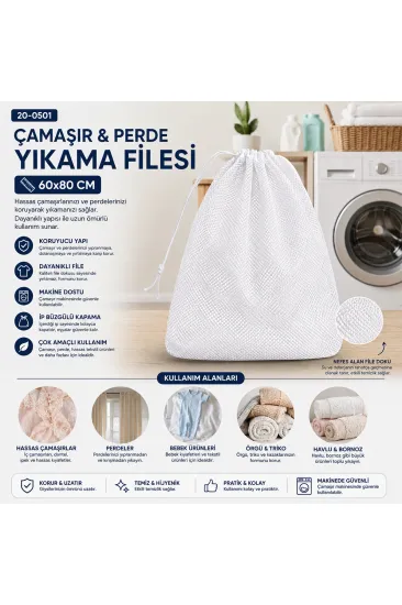 30 ADET 60X80CM ÇAMAŞIR - PERDE YIKAMA FİLESİ (5637) 30 ADET 60X80CM ÇAMAŞIR - PERDE YIKAMA FİLESİ (5637)