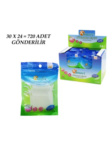 720 ADET POŞETLİ KÜRDANLI DİŞ İPİ = 30PCS X 24 (5637) 720 ADET POŞETLİ KÜRDANLI DİŞ İPİ = 30PCS X 24 (5637)
