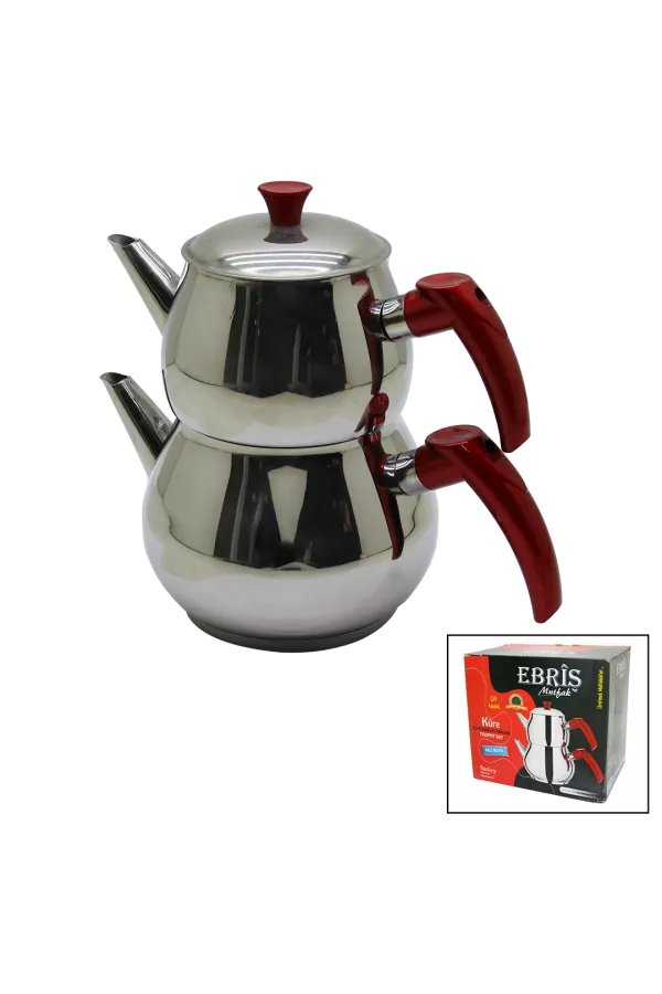 AİLE BÜYÜK BOY KÜRE ÇELİK ÇAYDANLIK SETİ ÜST: 1.2LT - ALT: 2LT (5637) AİLE BÜYÜK BOY KÜRE ÇELİK ÇAYDANLIK SETİ ÜST: 1.2LT - ALT: 2LT (5637)