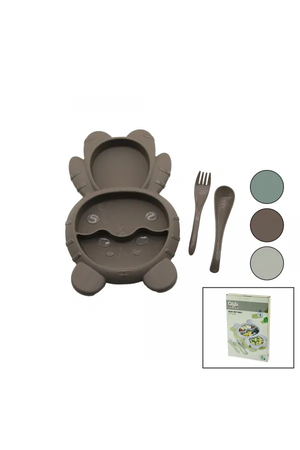 AYICIK MODEL=3 BÖLMELİ BEBEK BESLENME SETİ 3PCS=MAMA KABI-KAŞIK-ÇATAL 500ML RENKLİ PLST (5637) AYICIK MODEL=3 BÖLMELİ BEBEK BESLENME SETİ 3PCS=MAMA KABI-KAŞIK-ÇATAL 500ML RENKLİ PLST (5637)