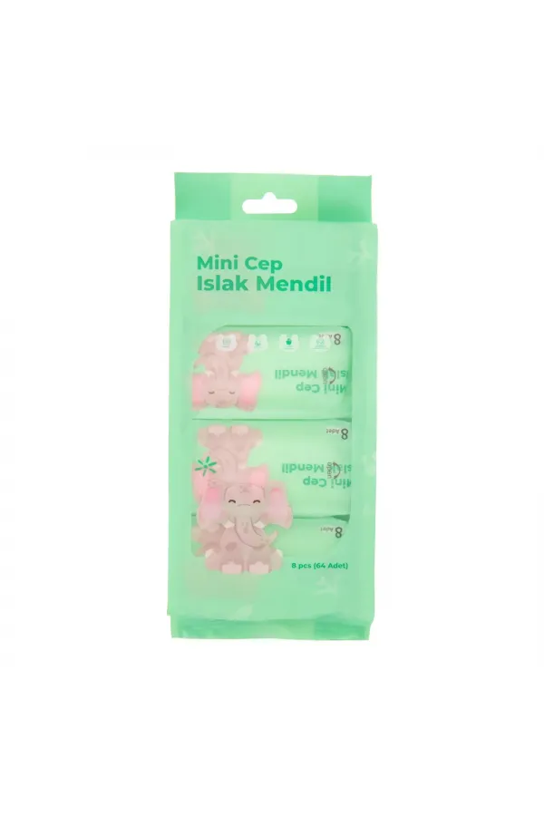 Mini Cep Islak Mendil Günlük Pratik 8'li Paket (5637) Mini Cep Islak Mendil Günlük Pratik 8'li Paket (5637)
