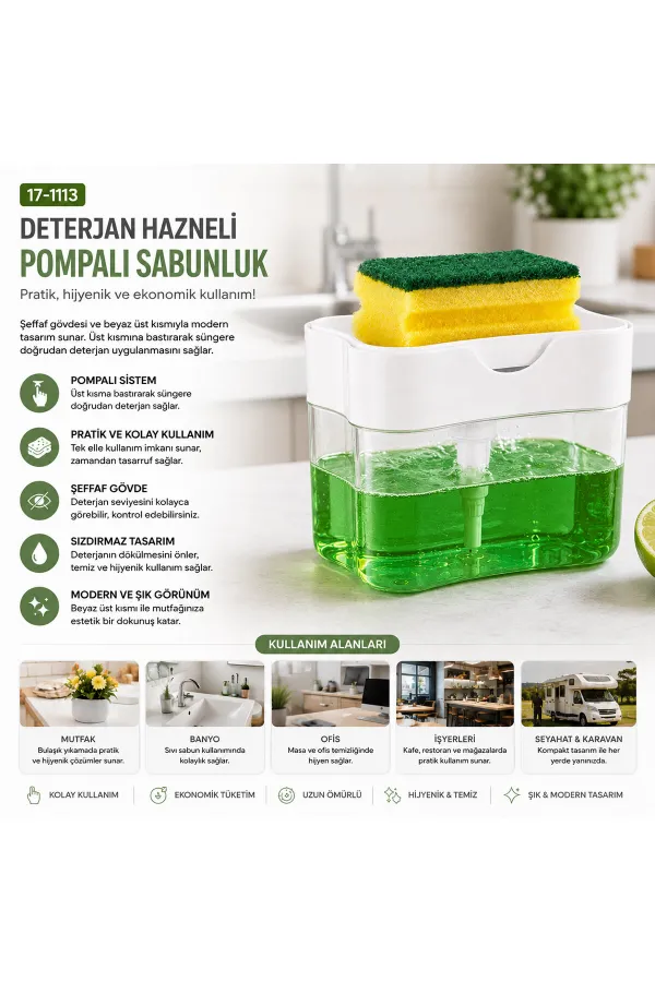 SÜNGER HEDİYELİ DETERJAN HAZNELİ POMPALI SÜNGERMATİK (5637) SÜNGER HEDİYELİ DETERJAN HAZNELİ POMPALI SÜNGERMATİK (5637)