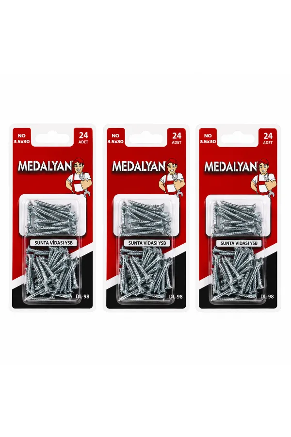 288 ADET 3.5X30 12X24PCS SUNTA VİDASI (5637) 288 ADET 3.5X30 12X24PCS SUNTA VİDASI (5637)