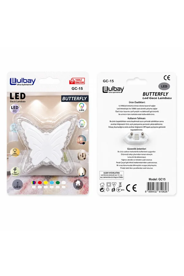 10 ADET KELEBEK LED GECE LAMBASI GC-15 (5637) 10 ADET KELEBEK LED GECE LAMBASI GC-15 (5637)