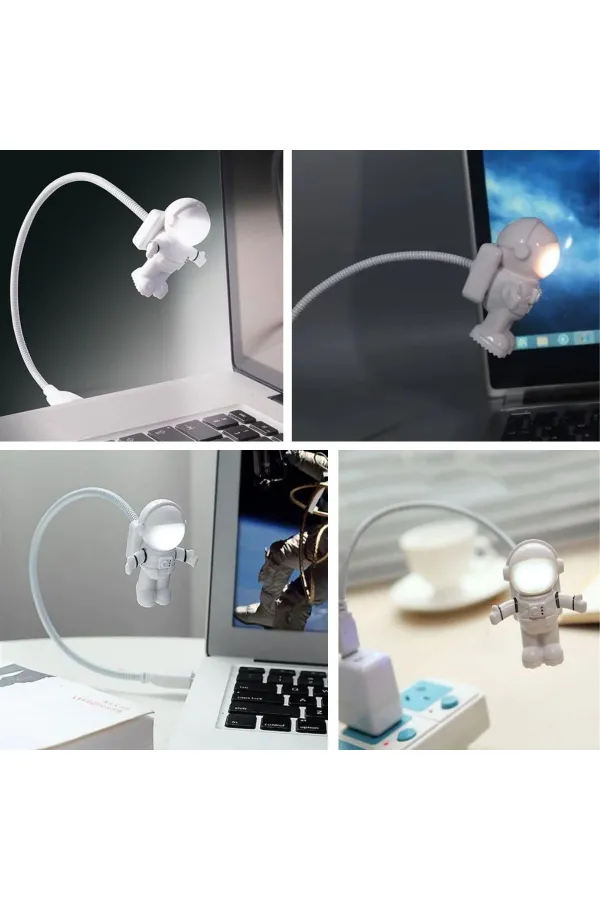 USB Astronot Gece Lambası, Masa Lambası, Kitap Okuma Lambası Işığı (5637)