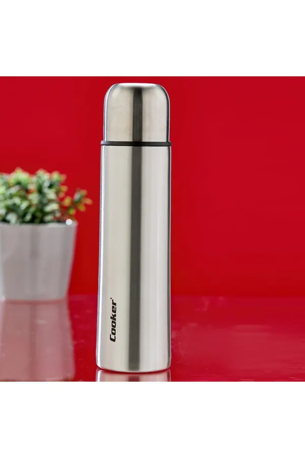 0.5LT KROM TERMOS PASLANMAZ ÇELİK - SIZDIRMAZ KAPAK = BARDAK (5637)