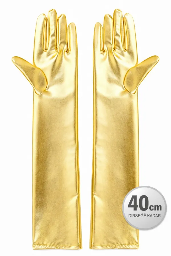 Altın Renk Dirsek Altı Lüks Saten Eldiven 40 cm (5637) Altın Renk Dirsek Altı Lüks Saten Eldiven 40 cm (5637)