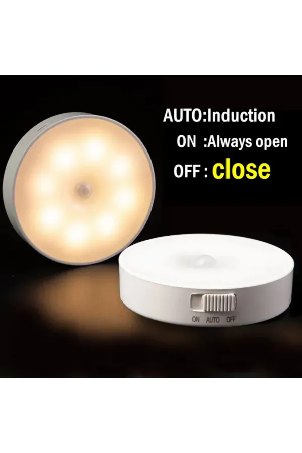 Hareket Sensörlü Usb Şarjlı Led Işık Lamba (5637)