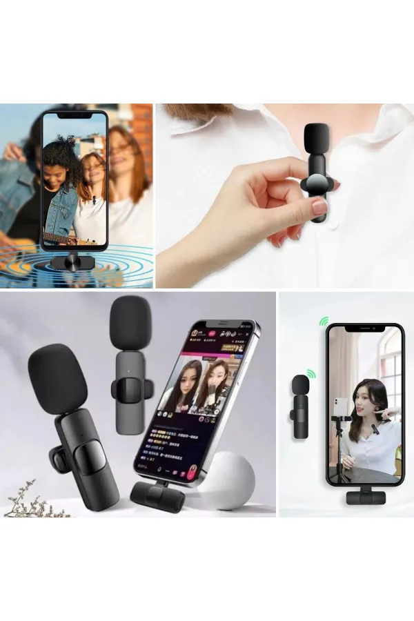 Type C Uyumlu İphone Dönüştürücülü Kablosuz Yaka Mikrofonu Android ve İphone Uyumlu Mini Mikrofon (5637) Type C Uyumlu İphone Dönüştürücülü Kablosuz Yaka Mikrofonu Android ve İphone Uyumlu Mini Mikrofon (5637)