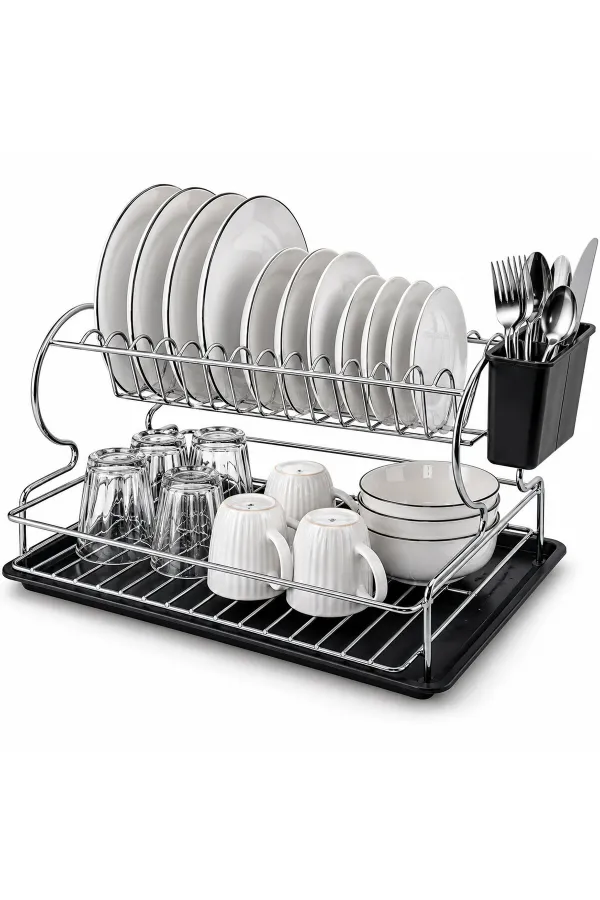 KROM - METAL 2 KATLI TABAKLIK - BULAŞIKLIK (5637) KROM - METAL 2 KATLI TABAKLIK - BULAŞIKLIK (5637)