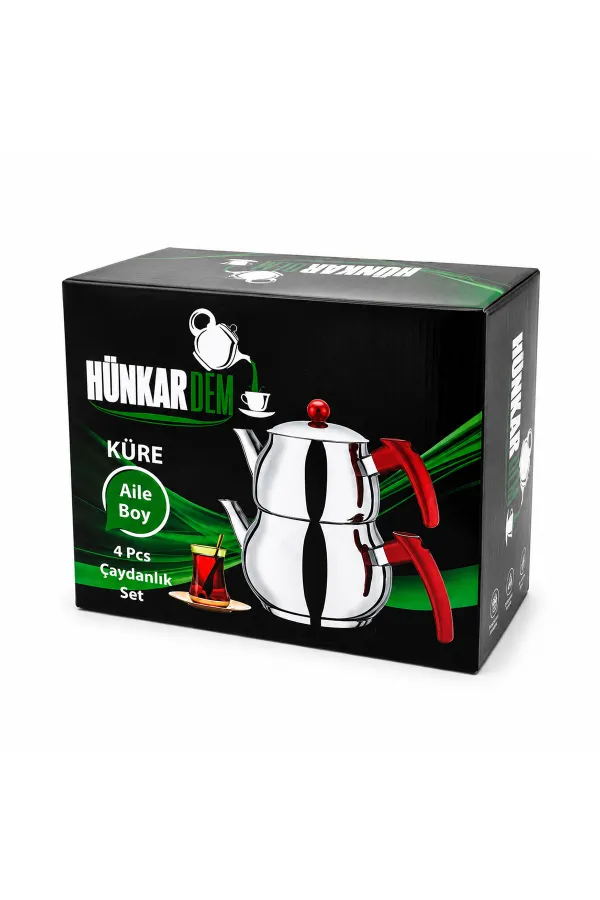 AİLE BÜYÜK BOY KÜRE ÇELİK ÇAYDANLIK SETİ ÜST: 1.2LT - ALT: 2LT (5637) AİLE BÜYÜK BOY KÜRE ÇELİK ÇAYDANLIK SETİ ÜST: 1.2LT - ALT: 2LT (5637)