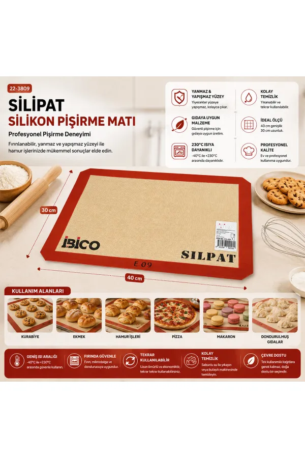FIRIN PİŞİRME MATI 30X40CM (5637) FIRIN PİŞİRME MATI 30X40CM (5637)