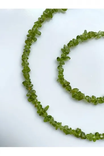 Zebercet Doğal Taş Kolye ve Bileklik Set Zebercet Doğal Taş Kolye ve Bileklik Set