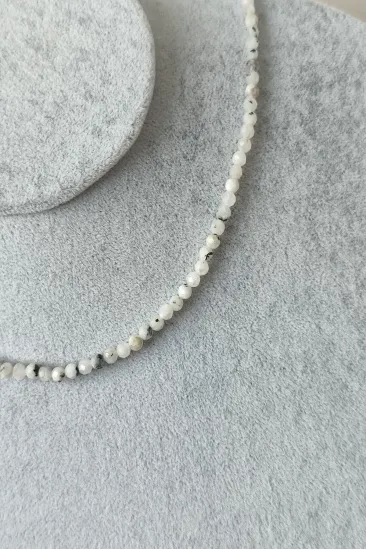 SERTİFİKALI 4 MM AY TAŞI DOĞALTAŞ KOLYE SERTİFİKALI 4 MM AY TAŞI DOĞALTAŞ KOLYE