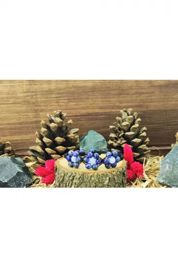 Lapis Lazuli Kalsedon Çiçek Motifli Örme Bileklik 6 Mm (üçlü) Lapis Lazuli Kalsedon Çiçek Motifli Örme Bileklik 6 Mm (üçlü)