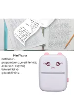 Sevimli Mini Taşınabilir Yazıcı Printer Sevimli Mini Taşınabilir Yazıcı Printer