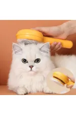 Hamburger Şekilli Otomatik Temizlenen Evcil Hayvan Tarağı Hamburger Şekilli Otomatik Temizlenen Evcil Hayvan Tarağı