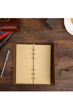 Deri Yaprak Desenli Çizgisiz Defter Deri Yaprak Desenli Çizgisiz Defter