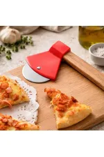 Pizza Kesici - Balta Tasarımlı - Ahşap Saplı - Paslanmaz Çelik Bıçaklı Pizza Kesici - Balta Tasarımlı - Ahşap Saplı - Paslanmaz Çelik Bıçaklı
