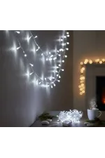 Damla Uçlu Beyaz Işık Şeffaf Kablo 10m 100 Led Damla Uçlu Beyaz Işık Şeffaf Kablo 10m 100 Led