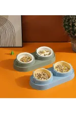 Mikopet Çift Bölmeli Mama ve Su Kabı Mikopet Çift Bölmeli Mama ve Su Kabı
