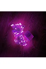 10m 100 Led Damla Uçlu Pembe Işık Şeffaf Kablo 10m 100 Led Damla Uçlu Pembe Işık Şeffaf Kablo