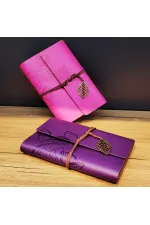 Deri Yaprak Desenli Çizgisiz Defter Deri Yaprak Desenli Çizgisiz Defter