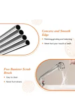 Ekstra Uzun Paslanmaz Çelik Pipet Seti – 3 Parça (Eğri + Düz + Fırça) Ekstra Uzun Paslanmaz Çelik Pipet Seti – 3 Parça (Eğri + Düz + Fırça)