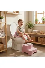 Pembe Kulplu Çocuk Klozet Adaptörü Pembe Kulplu Çocuk Klozet Adaptörü