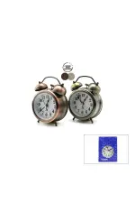 Yuvarlak Eskitme Metal Çalar Saat Yuvarlak Eskitme Metal Çalar Saat