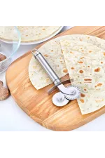 Çift Başlıklı Pizza Hamur Bıçağı Çift Başlıklı Pizza Hamur Bıçağı