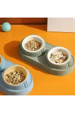 Mikopet Çift Bölmeli Mama ve Su Kabı Mikopet Çift Bölmeli Mama ve Su Kabı