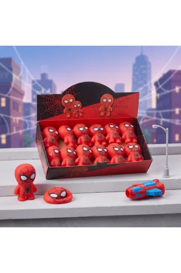 Spider-Man Tasarımlı Squishy - 12'li Paket - Yumuşak Oyuncak 