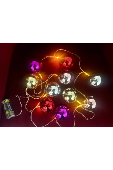 2 Metre 10 Led Pilli 2 Kademeli Parlak Top Led 2 Metre 10 Led Pilli 2 Kademeli Parlak Top Led