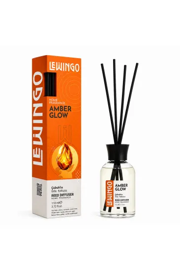 Amber Glow Bambu Çubuklu Oda Kokusu - 110 ml - Cam Şişe Amber Glow Bambu Çubuklu Oda Kokusu - 110 ml - Cam Şişe