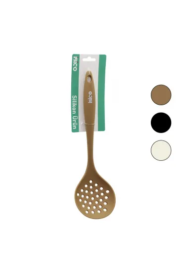 Silikon Kevgir - 28.5 cm Boyut - Renkli Silikon Saplı Silikon Kevgir - 28.5 cm Boyut - Renkli Silikon Saplı