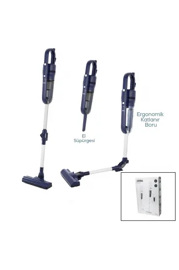 Sinbo Dikey Elektrikli Pratik Süpürge - Lacivert Renk - Katlanabilir Boru - 3 HEPA Filtre Sinbo Dikey Elektrikli Pratik Süpürge - Lacivert Renk - Katlanabilir Boru - 3 HEPA Filtre