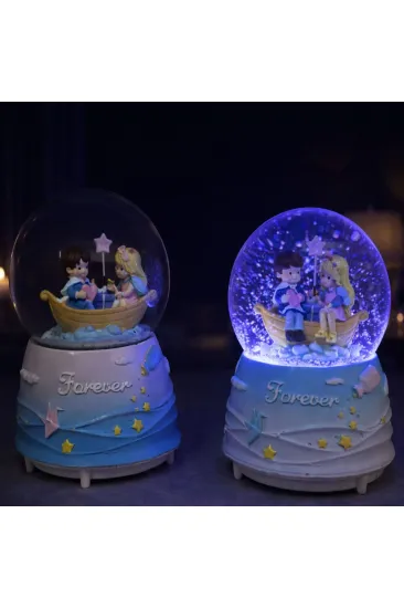 Forever Romantik Çift Figürlü Işıklı Otomatik Büyük Boy Kar Küresi Forever Romantik Çift Figürlü Işıklı Otomatik Büyük Boy Kar Küresi