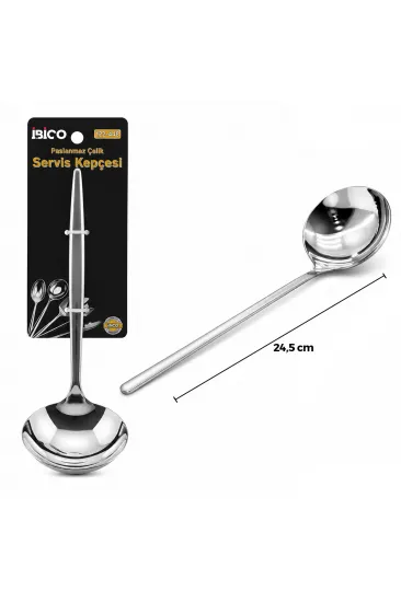 Metal Servis Kepçesi - Krom Renk - 24.5 cm Metal Servis Kepçesi - Krom Renk - 24.5 cm