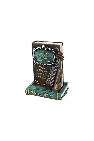 Kitap ve Keman Tasarımlı Biblo Kumbara - Vintage Model - Dekoratif Obje Kitap ve Keman Tasarımlı Biblo Kumbara - Vintage Model - Dekoratif Obje