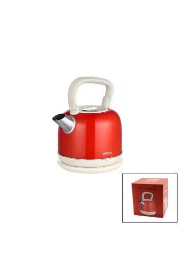 Sinbo Demlik Kettle Su Isıtıcı - Kırmızı - 2.2 Litre - Çelik - Retro Görünüm Sinbo Demlik Kettle Su Isıtıcı - Kırmızı - 2.2 Litre - Çelik - Retro Görünüm