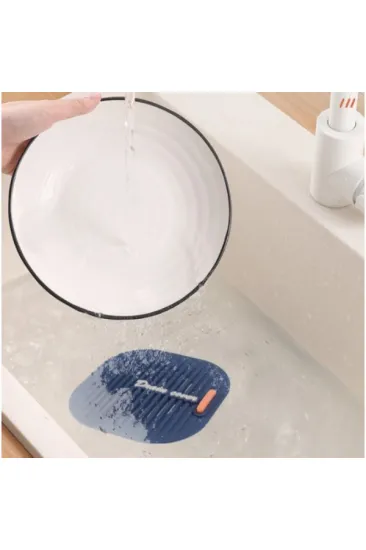 Süzgeçli Lavabo Gider Koruyucu Mat Gri Süzgeçli Lavabo Gider Koruyucu Mat Gri