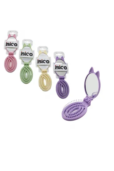Aynalı Çocuk Tarağı - Katlanır - Oval - Plastik Aynalı Çocuk Tarağı - Katlanır - Oval - Plastik